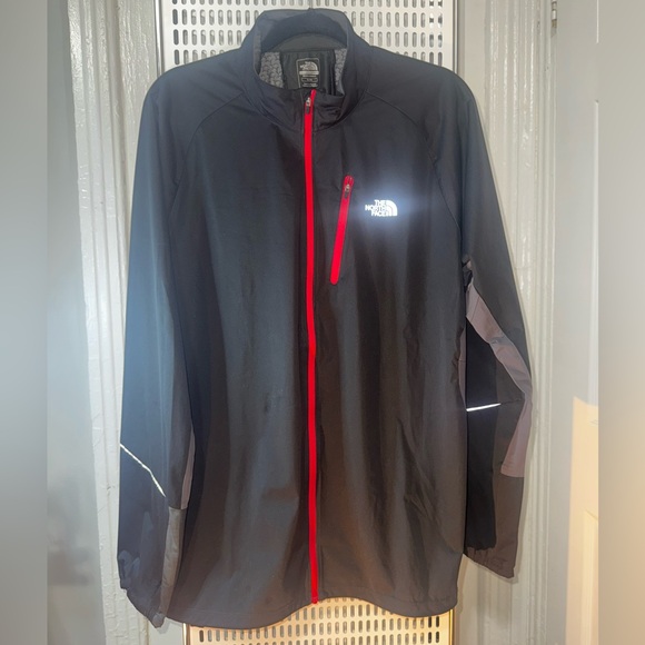The North Face Men's Black and Red Performance Jacket